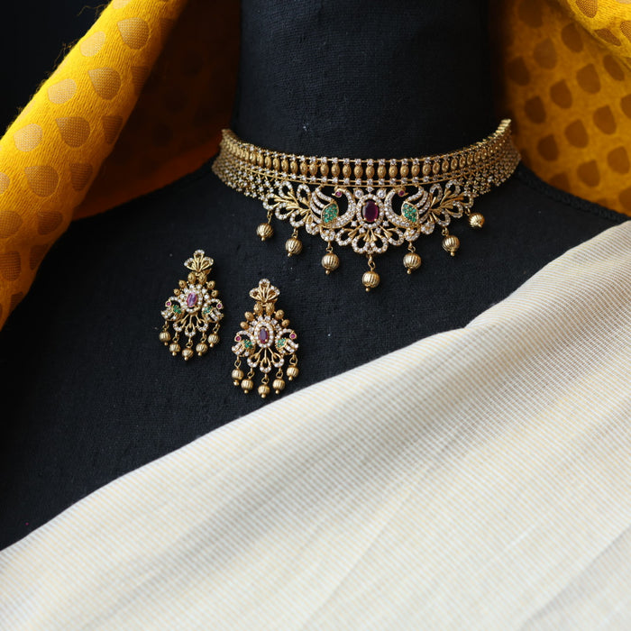 Antique choker necklace and earrings CCB20979