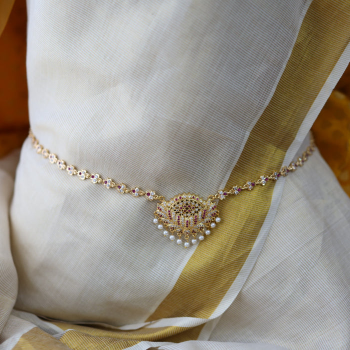 Heritage gold ruby white waistchain HW152634