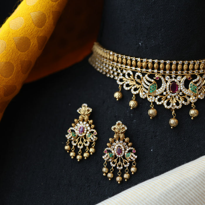 Antique choker necklace and earrings CCB20979
