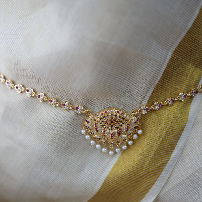 Heritage gold ruby white waistchain HW152634