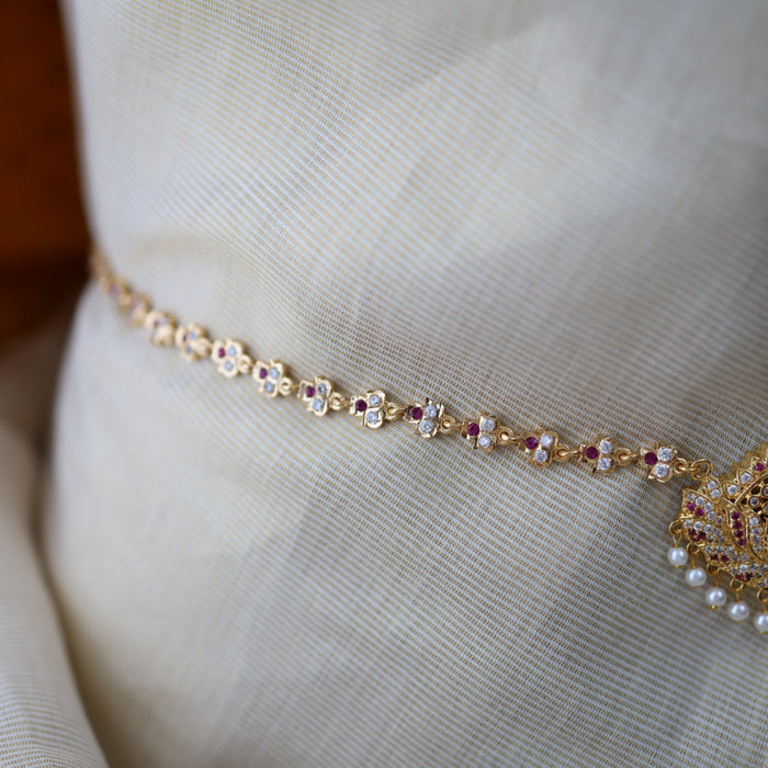 Heritage gold ruby white waistchain HW152634