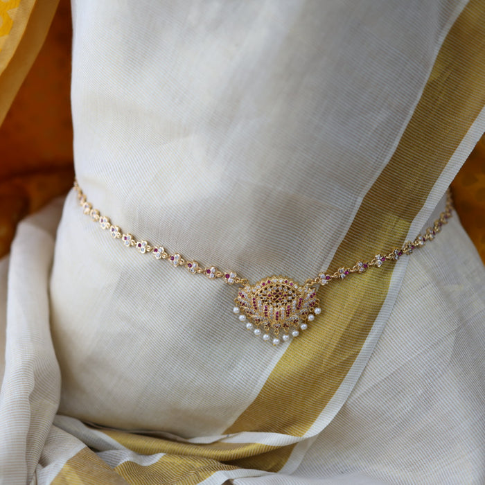 Heritage gold ruby white waistchain HW152634