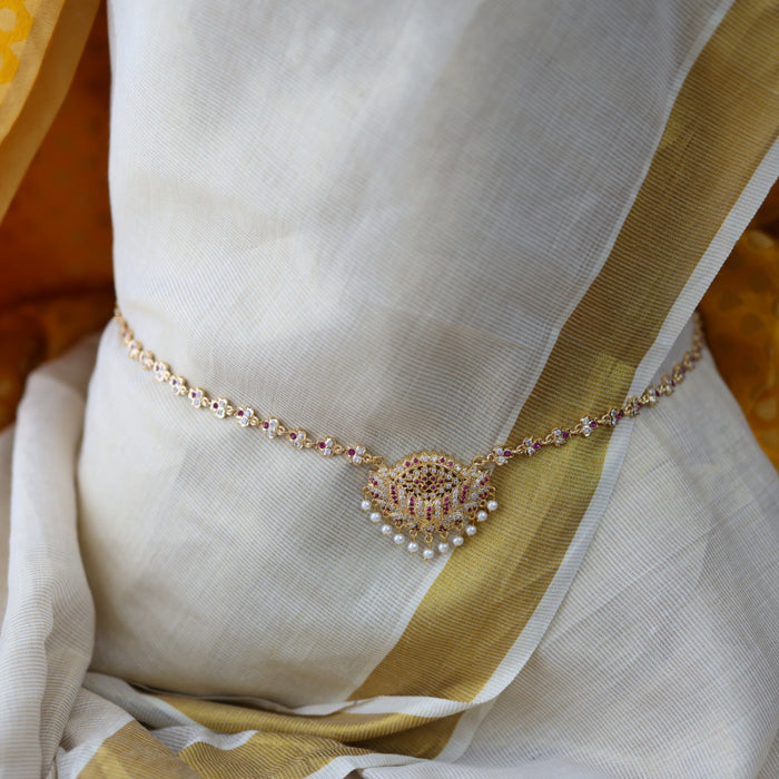 Heritage gold ruby white waistchain HW152634