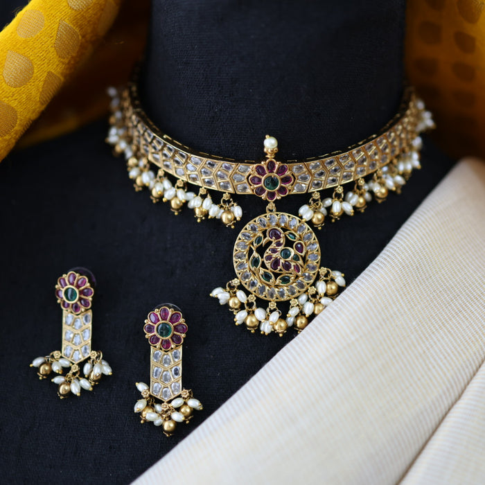 Antique gold choker necklace CCB167379