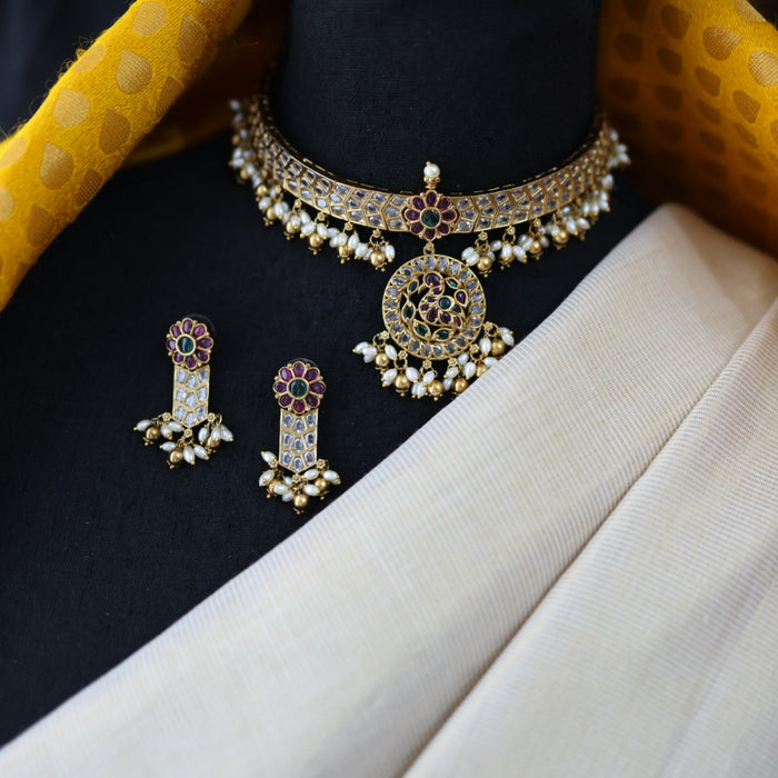 Antique gold choker necklace CCB167379