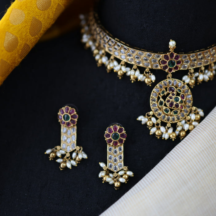 Antique gold choker necklace CCB167379