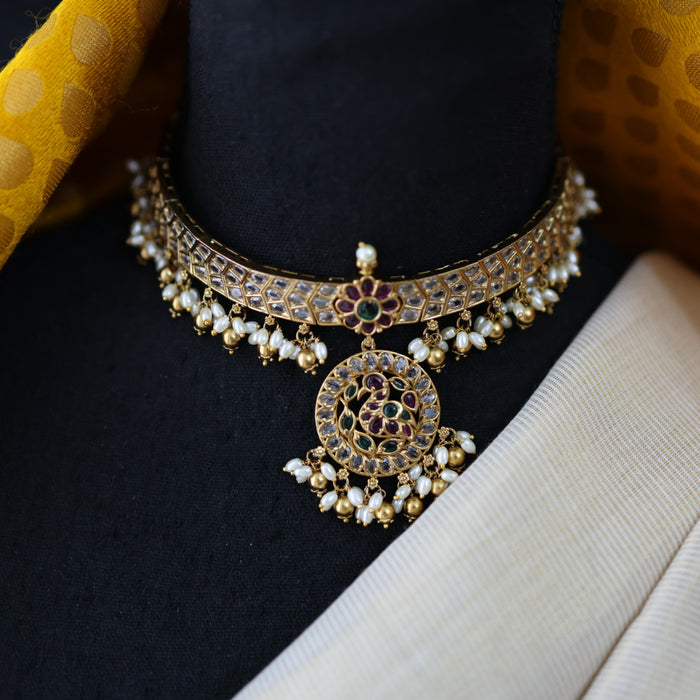 Antique gold choker necklace CCB167379