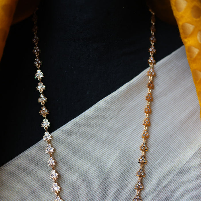 Heritage gold plated padakam long necklace set HP11165