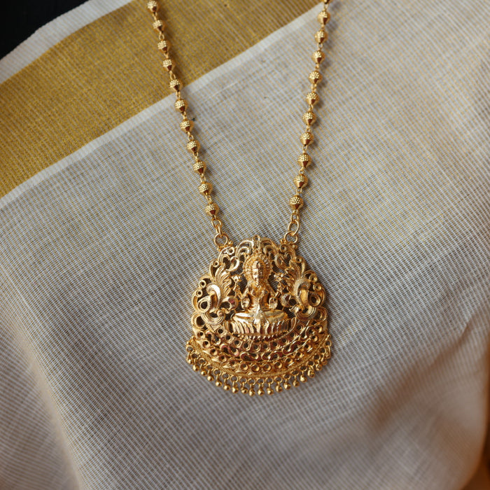 Heritage gold plated padakam long chain HP4504