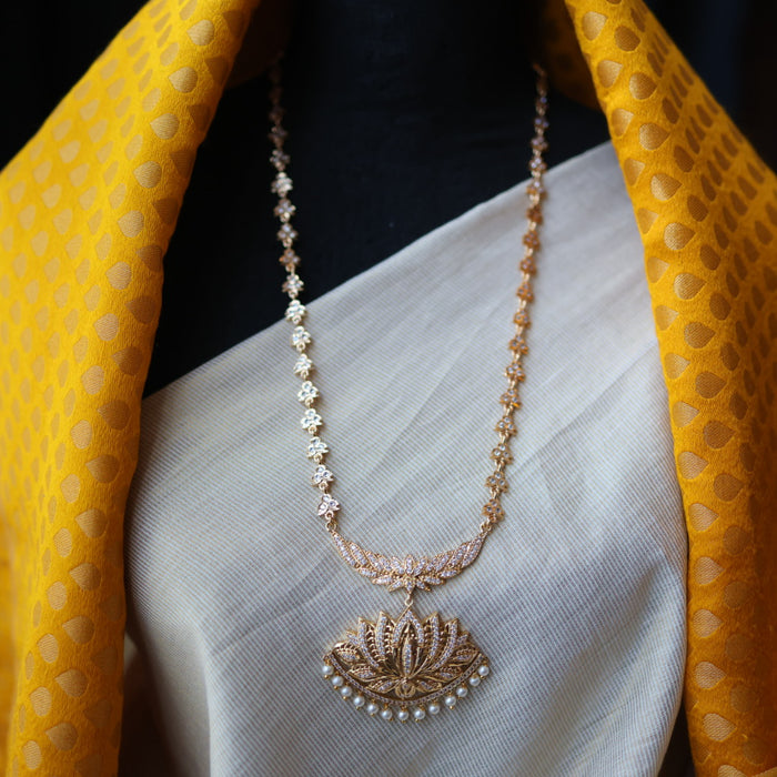 Heritage gold plated padakam long necklace set HP11165