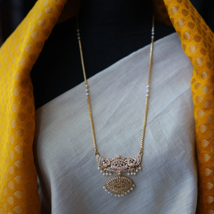Heritage gold plated padakam long necklace HP515