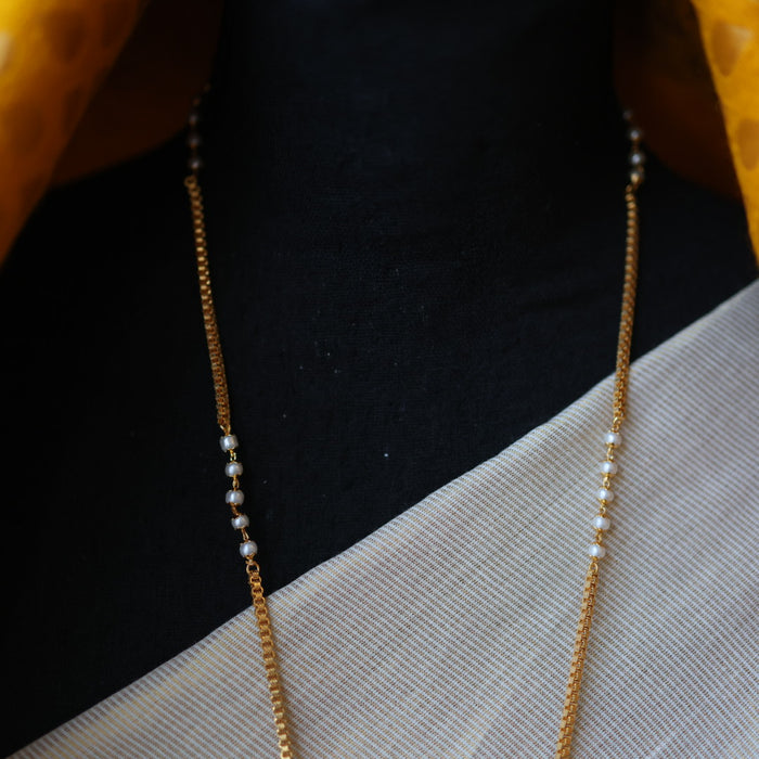 Heritage gold plated padakam long necklace HP515
