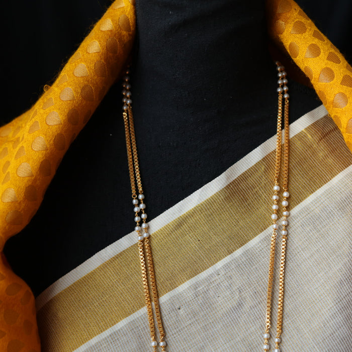 Heritage gold plated padakam long necklace HP278