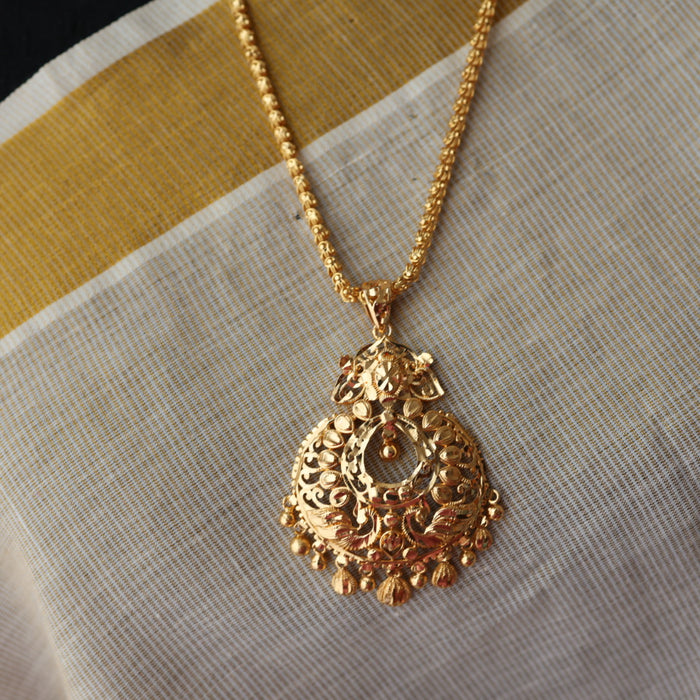 Heritage gold plated padakam long chain  HP278
