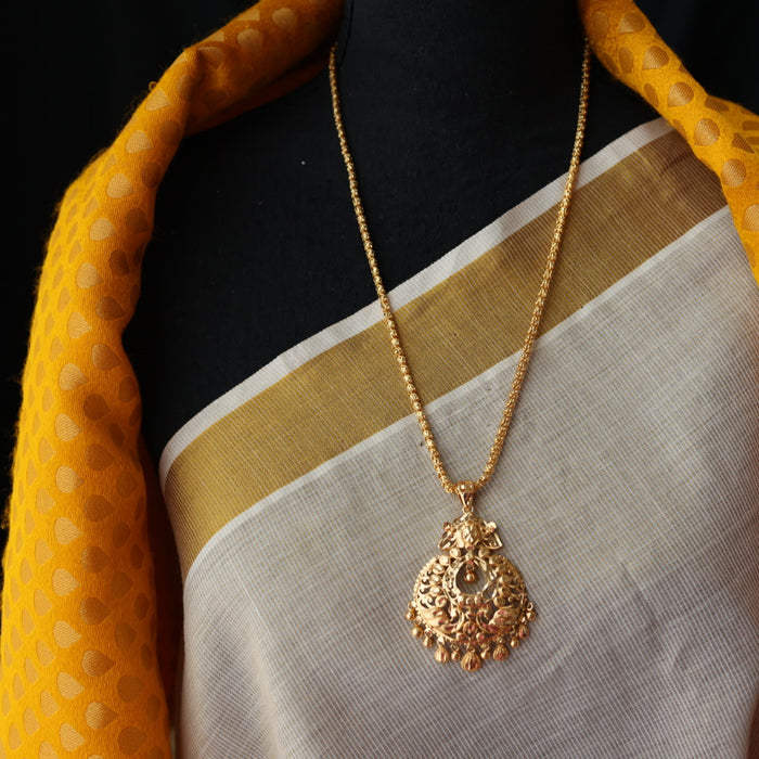 Heritage gold plated padakam long chain  HP278