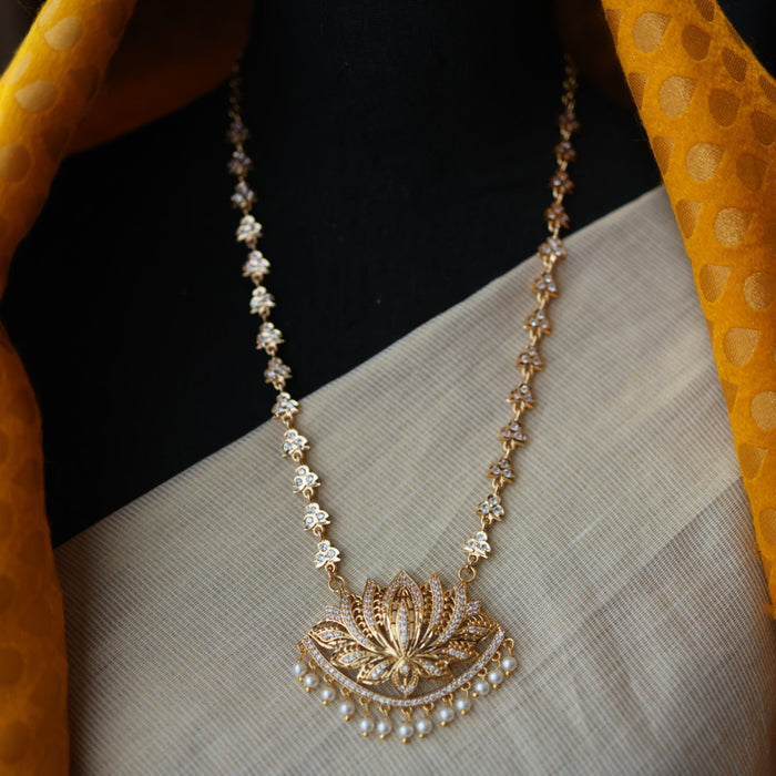 Heritage gold plated padakam short necklace HP54322