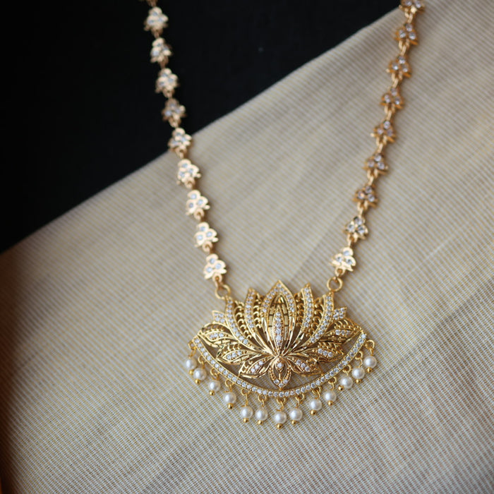 Heritage gold plated padakam short necklace HP54322