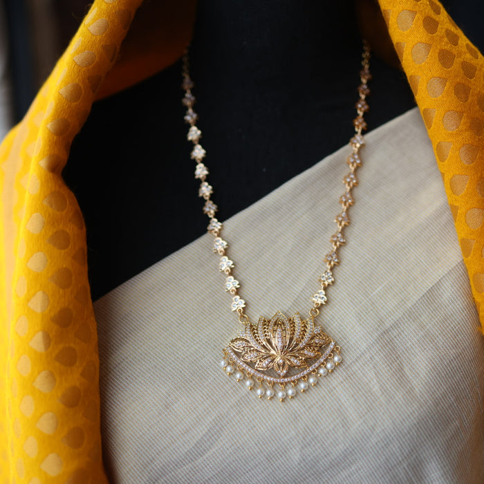 Heritage gold plated padakam short necklace HP54322