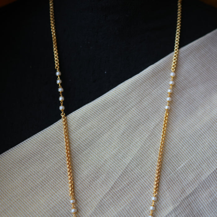 Heritage gold plated padakam long necklace HP53255