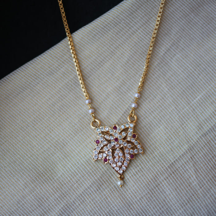 Heritage gold plated padakam necklace HP53223