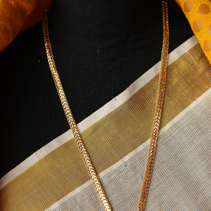 Heritage gold plated padakam long necklace HL7611