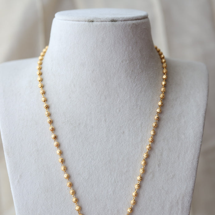 Heritage gold plated ruby white stone pendant necklace HP6862