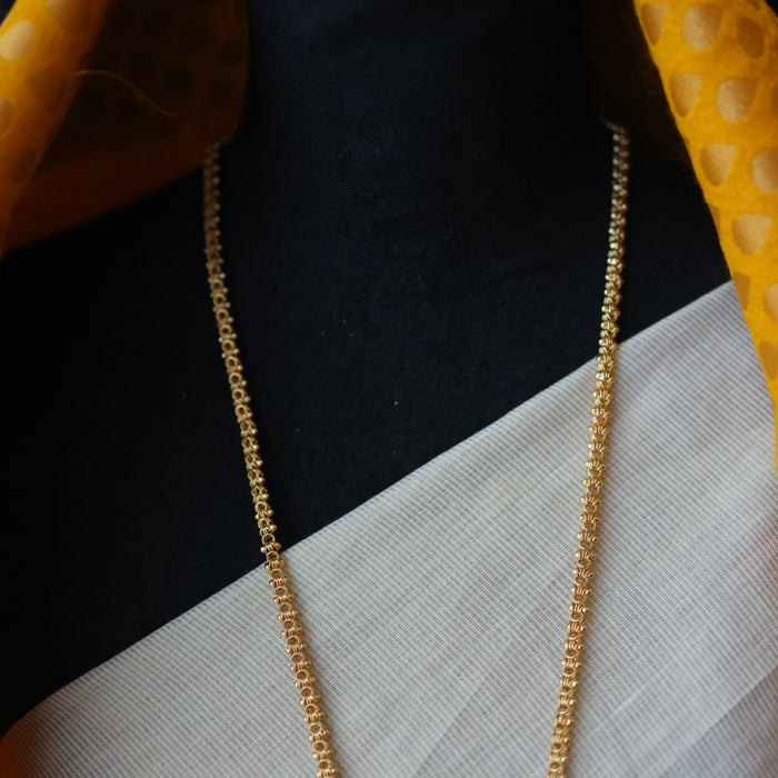 Heritage gold plated pearl padakam long necklace HP5254