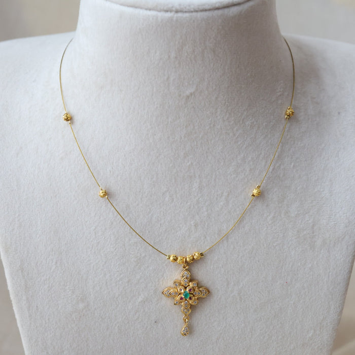 Dainty necklace | invisible transparent floating pendant IN658