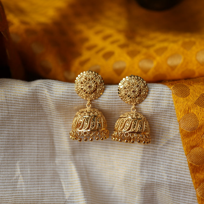 Heritage gold plated jumka earrings HJ202