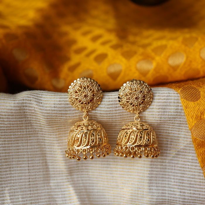 Heritage gold plated jumka earrings HJ202