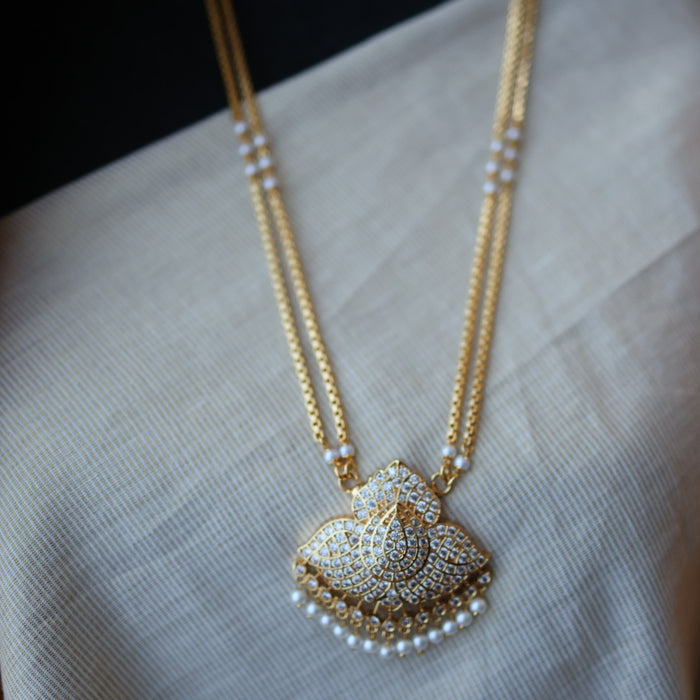 Heritage gold plated padakam long necklace HP6211