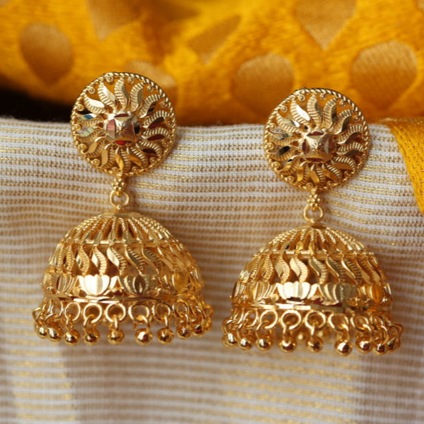 Heritage gold plated jumka earrings HJ2011