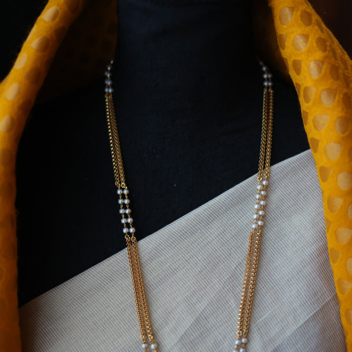 Heritage gold plated padakam long necklace HP7022