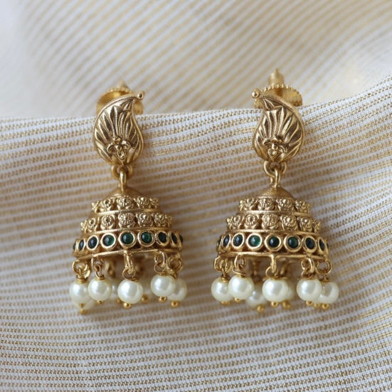 Antique small design jumka earrings  AJ418