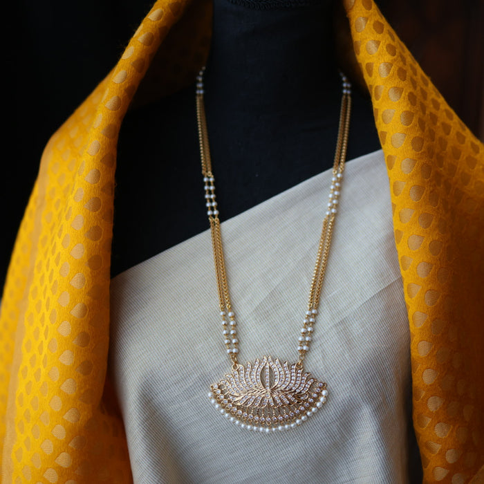 Heritage gold plated padakam long necklace HP7022