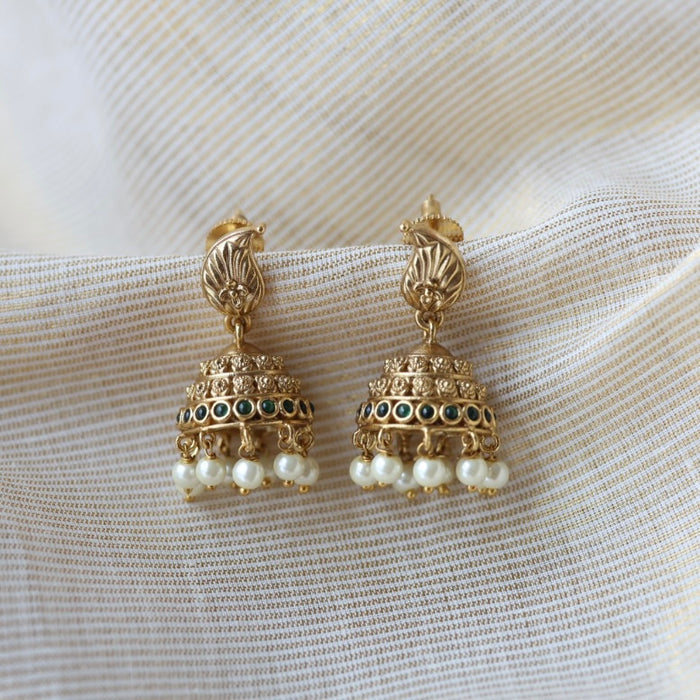 Antique small design jumka earrings  AJ418