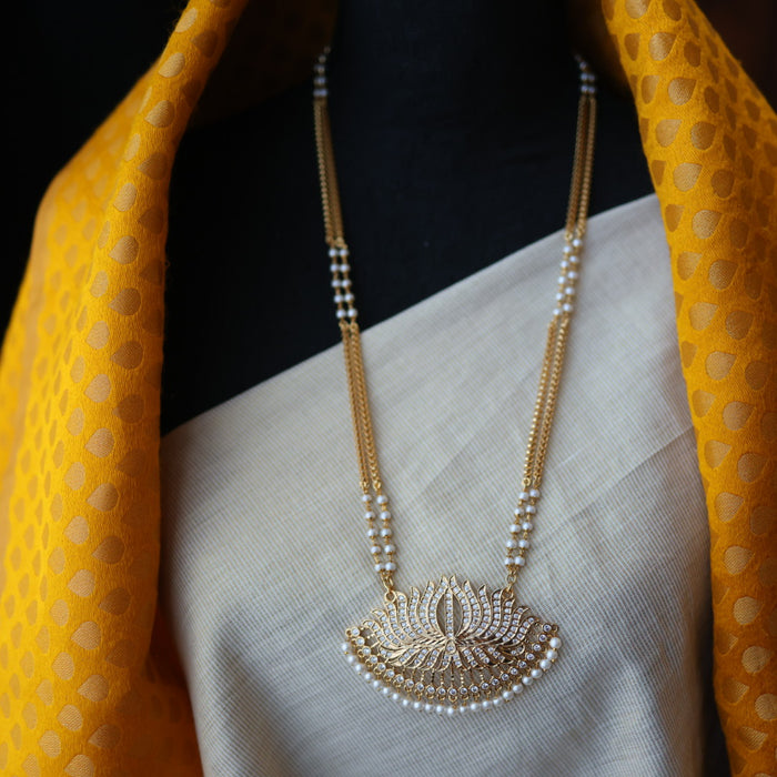 Heritage gold plated padakam long necklace HP7022