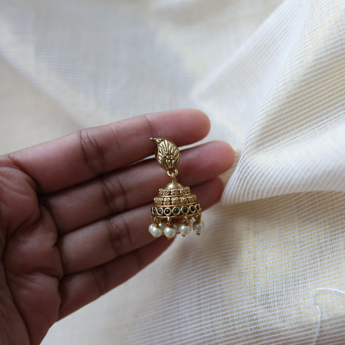 Antique small design jumka earrings  AJ418