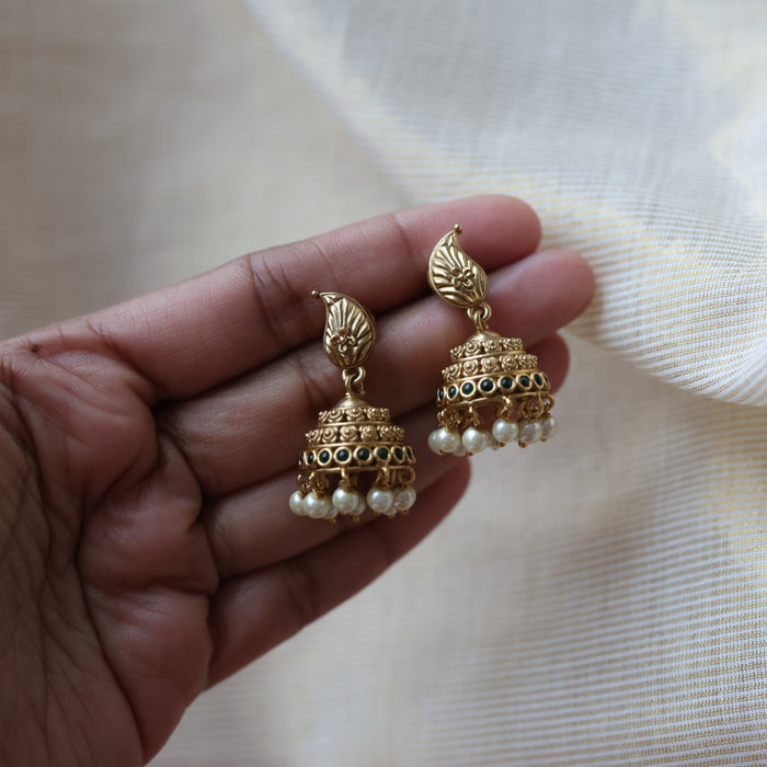 Antique small design jumka earrings  AJ418