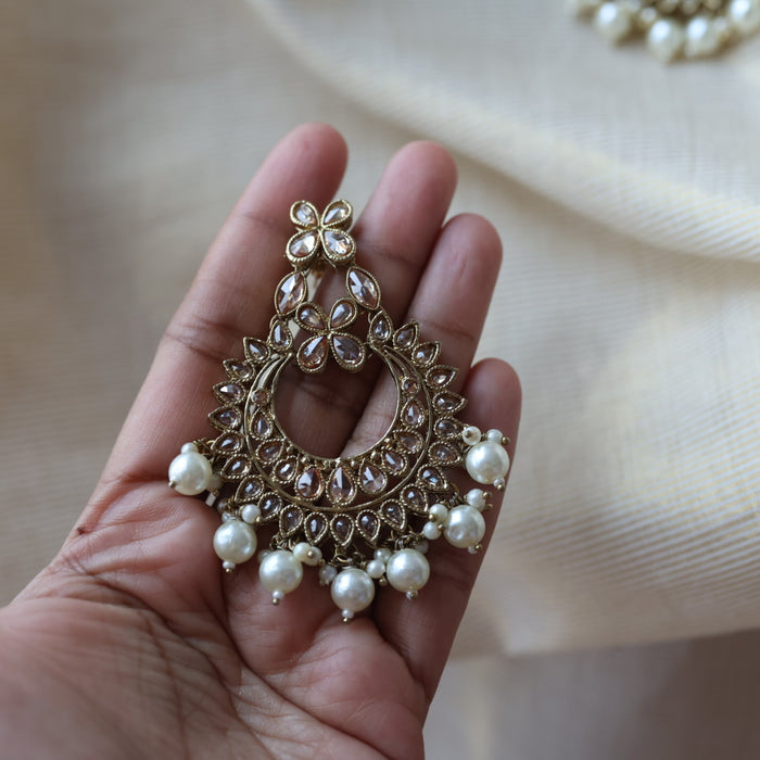 Trendy pearl drop earrings  TJ47