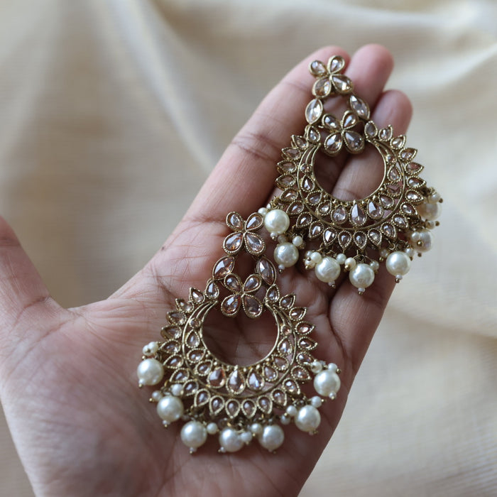 Trendy pearl drop earrings  TJ47