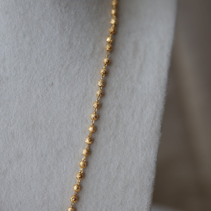 Heritage gold plated ruby white stone pendant long necklace HP7374