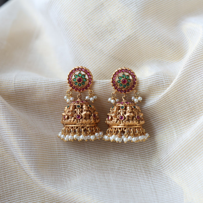 Antique temple design jumka earrings  AJ420