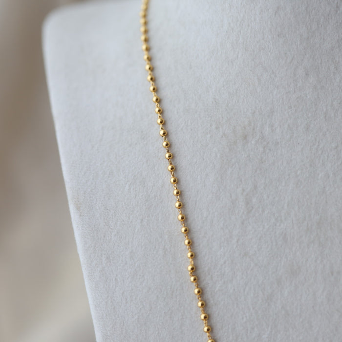 Heritage gold plated ruby pearl stone sangu pendant long necklace HP7493