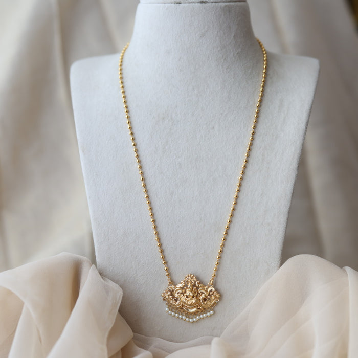 Heritage gold plated padakam gold long necklace HP0266