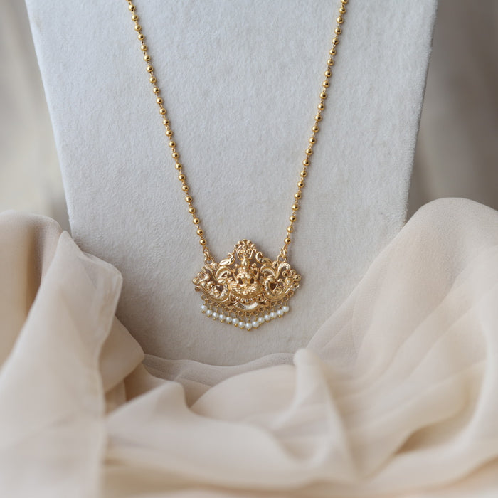 Heritage gold plated padakam gold long necklace HP0266