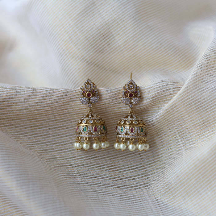 Antique peacock design jumka earrings  AJ4290