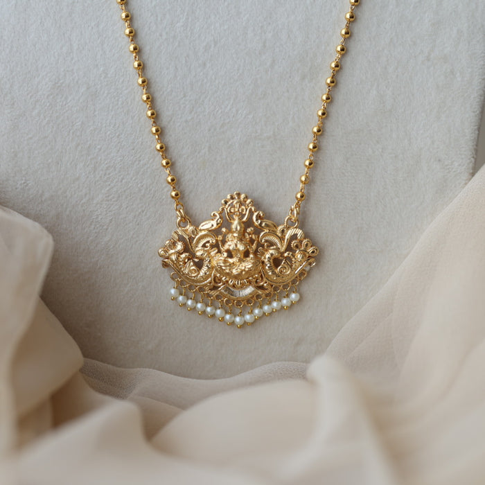 Heritage gold plated padakam gold long necklace HP0266