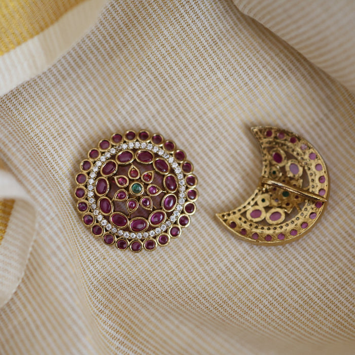 Ruby green stone sun and moon hair accessories HA0033