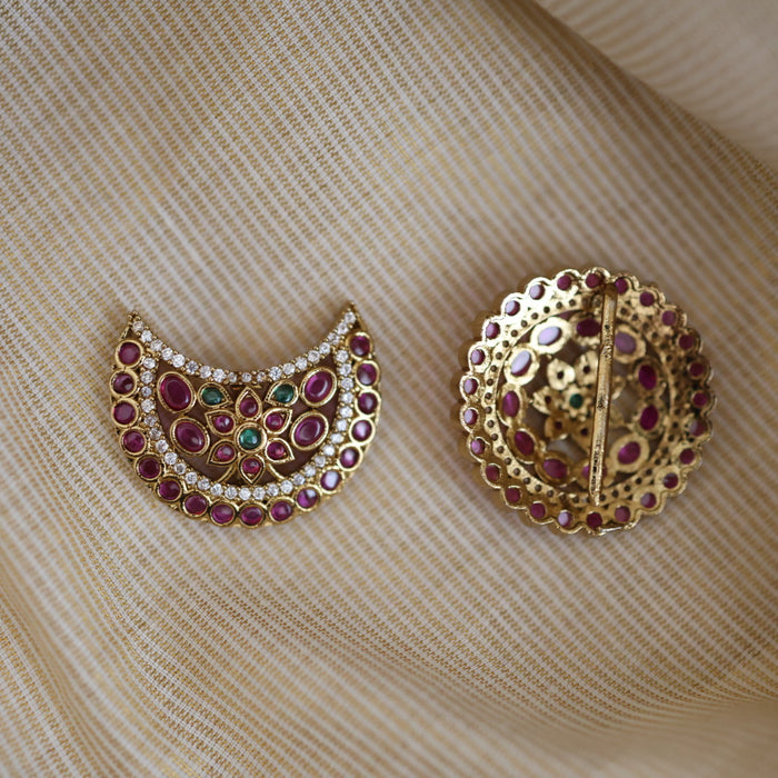 Ruby green stone sun and moon hair accessories HA0033